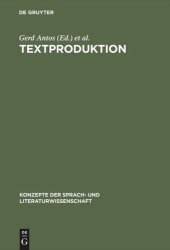 book Textproduktion: Ein interdisziplinärer Forschungsüberblick