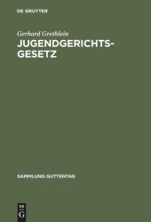 book Jugendgerichtsgesetz: Kommentar