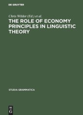 book The Role of Economy Principles in Linguistic Theory