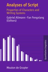 book Analyses of Script: Properties of Characters and Writing Systems