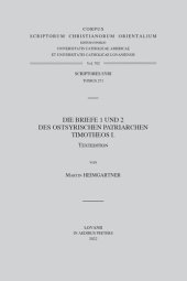 book Die Briefe 1 und 2 des ostsyrischen Patriarchen Timotheos I.