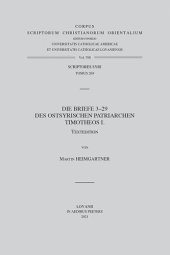 book Die Briefe 3-29 Des Ostsyrischen Patriarchen Timotheos I.