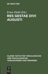 book Res Gestae Divi Augusti