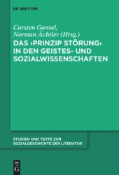 book Das 'Prinzip Störung' in den Geistes- und Sozialwissenschaften