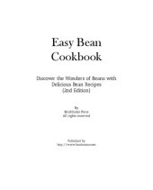 book Easy Bean Cookbook: Discover the Wonders of Legumes with Delicious Bean Recipes