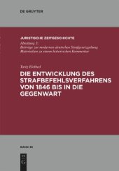 book Die Entwicklung des Strafbefehlsverfahrens von 1846 bis in die Gegenwart