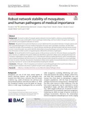 book Robust network stability of mosquitoes and human pathogens of medical importance