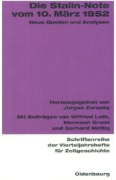 book Die Stalin-Note vom 10. März 1952: Neue Quellen und Analysen