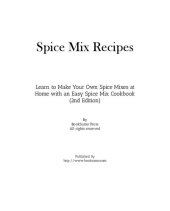 book Spice Mix Recipes: Learn to Make Your Own Spice Mixes at Home