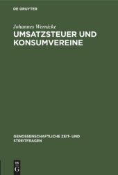 book Umsatzsteuer und Konsumvereine