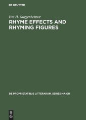 book Rhyme effects and rhyming figures: A comparative study of sound repetitions in the classics with emphasis on Latin poetry