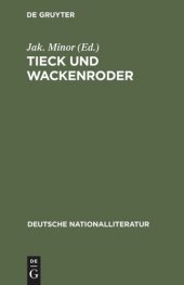 book Tieck und Wackenroder