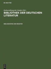 book Bibliothek der Deutschen Literatur: Bibliographie und Register