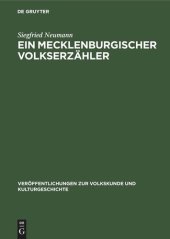 book Ein Mecklenburgischer Volkserzähler: Die Geschichten des August Rust