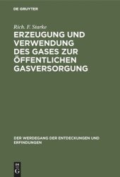 book Erzeugung und Verwendung des Gases zur öffentlichen Gasversorgung