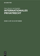 book Internationales Privatrecht: Band 3 Art. 20–24 nF EGBGB