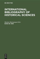 book International Bibliography of Historical Sciences: Band 68 1999