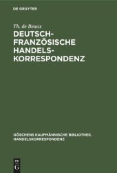 book Deutsch-Französische Handelskorrespondenz