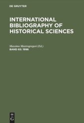 book International Bibliography of Historical Sciences: Band 65 1996