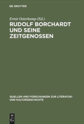 book Rudolf Borchardt und seine Zeitgenossen