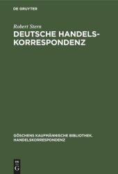 book Deutsche Handelskorrespondenz