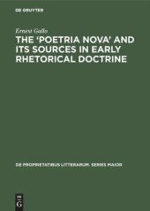 book The ‘Poetria Nova’ and its Sources in Early Rhetorical Doctrine