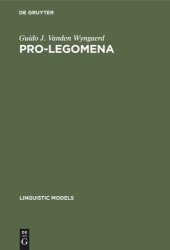 book PRO-legomena: Distribution and Reference of Infinitival Subjects