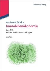 book Immobilienökonomie. BAND Immobilienökonomie: Band III: Stadtplanerische Grundlagen