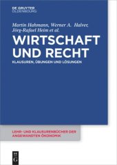 book Wirtschaft und Recht: Klausuren, Übungen und Lösungen