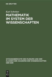 book Mathematik im System der Wissenschaften