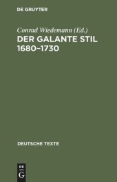 book Der galante Stil 1680–1730