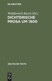 book Dichterische Prosa um 1900