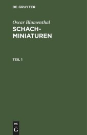 book Schachminiaturen: Teil 1