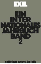 book Erinnerungen ans Exil – kritische Lektüre der Autobiographien nach 1933 und andere Themen