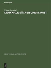 book Denkmale sächsischer Kunst