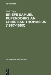 book Briefe Samuel Pufendorfs an Christian Thomasius (1687–1693)