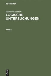 book Logische Untersuchungen: Logische Untersuchungen