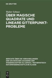 book Über magische Quadrate und lineare Gitterpunktprobleme