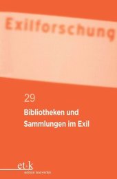 book Bibliotheken und Sammlungen im Exil