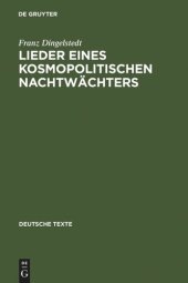 book Lieder eines kosmopolitischen Nachtwächters