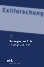 book Passagen des Exils / Passages of Exile