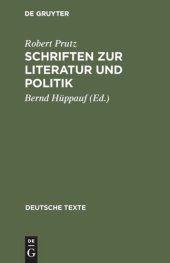 book Schriften zur Literatur und Politik