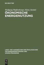 book Ökonomische Energienutzung