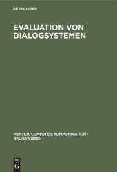 book Evaluation von Dialogsystemen: Der software-ergonomische Leitfaden EVADIS