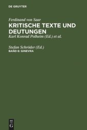 book Kritische Texte und Deutungen: Band 6 Ginevra