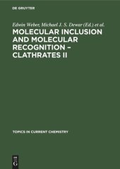 book Molecular Inclusion and Molecular Recognition – Clathrates II