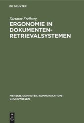 book Ergonomie in Dokumenten-Retrievalsystemen