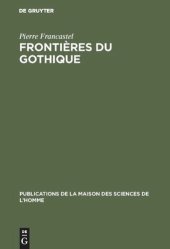 book Frontières du gothique