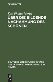 book Über die Bildende Nachahmung des Schönen