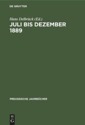 book Juli bis Dezember 1889